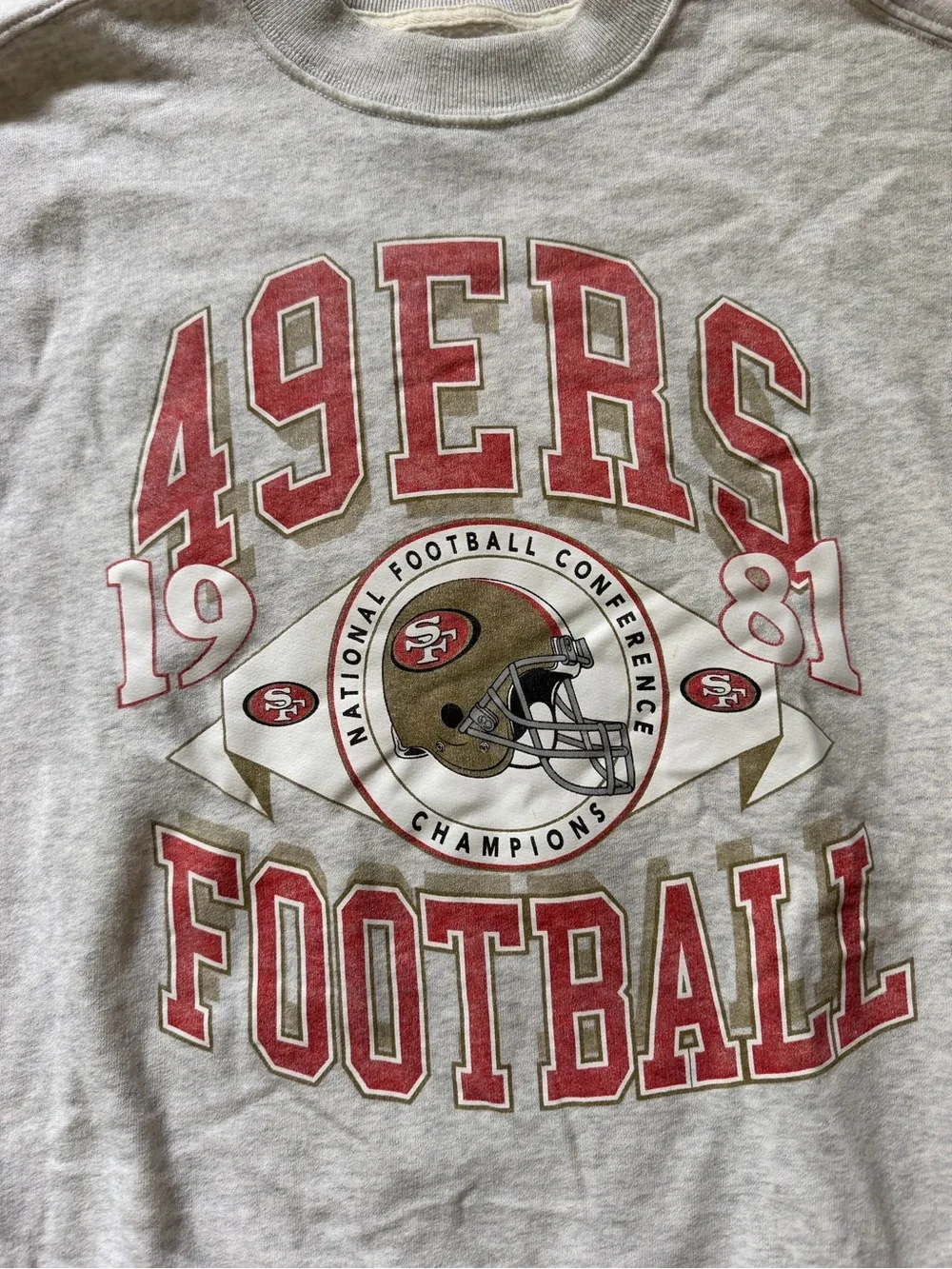 Abercrombie & Fitch NFL San Francisco 49ers Gray Crewneck Pullover Size XS